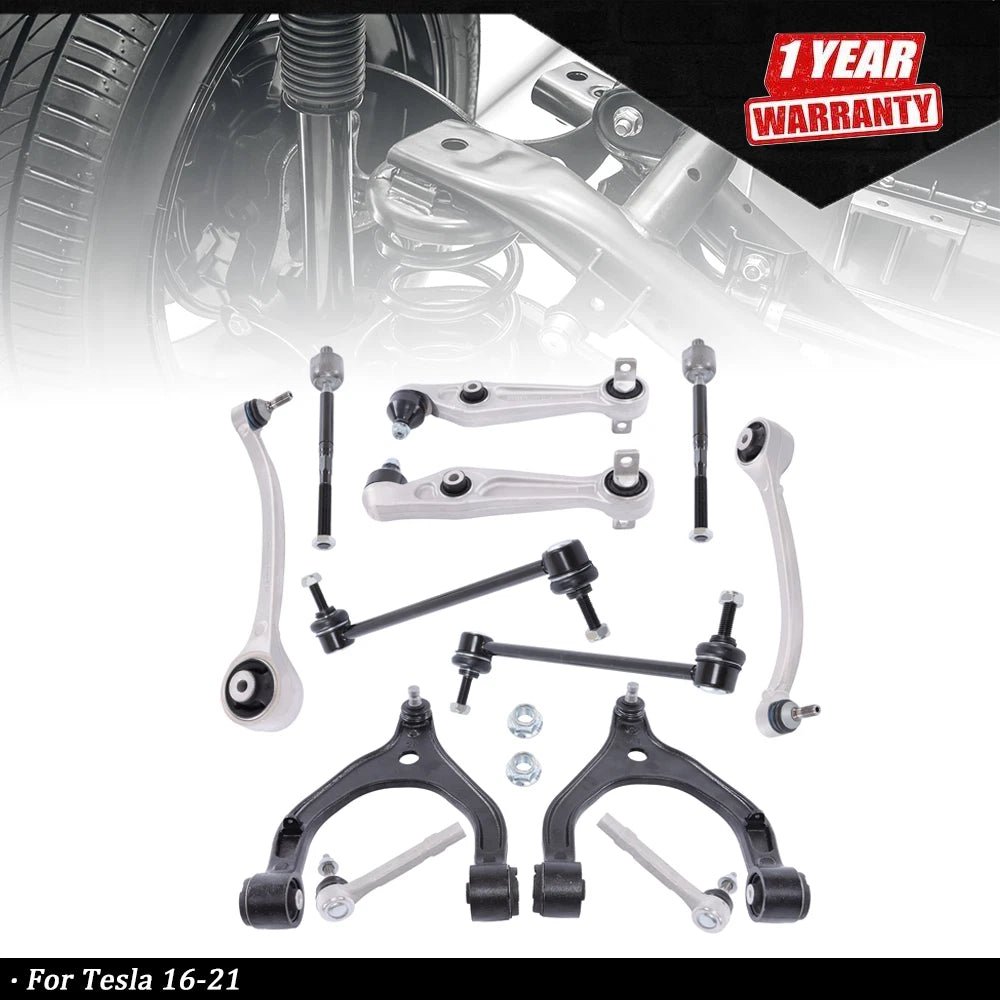 12Pcs Control Arm & Sway Bar Link for Tesla Model S (2016–2021)