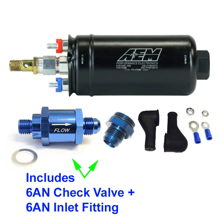 AEM 400LPH Inline Fuel Pump for Metric Vehicles