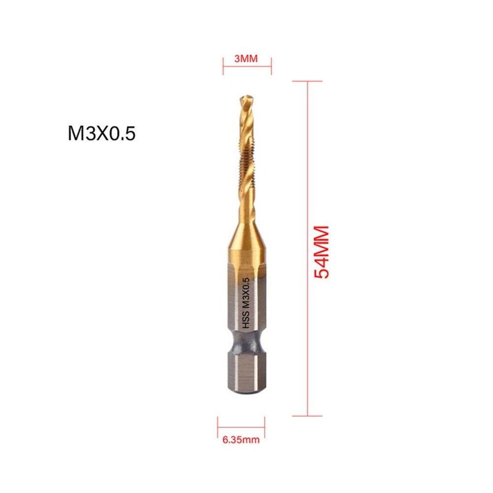 Tap Drill Bit Accessories Hex Shank for Machine Tools (1pc)