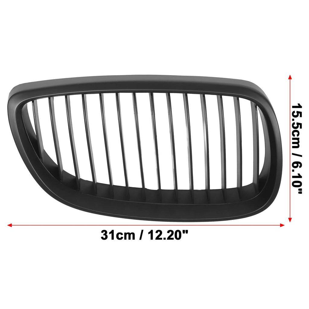 Front Dual Slat Kidney Grille Matte Black for BMW 3 Series E92 (2006–2010)