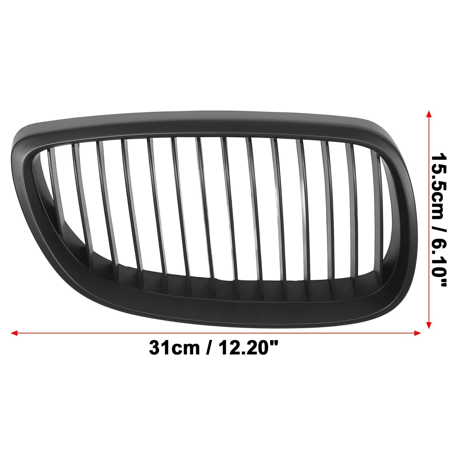Front Dual Slat Kidney Grille Matte Black for BMW 3 Series E92 (2006–2010)
