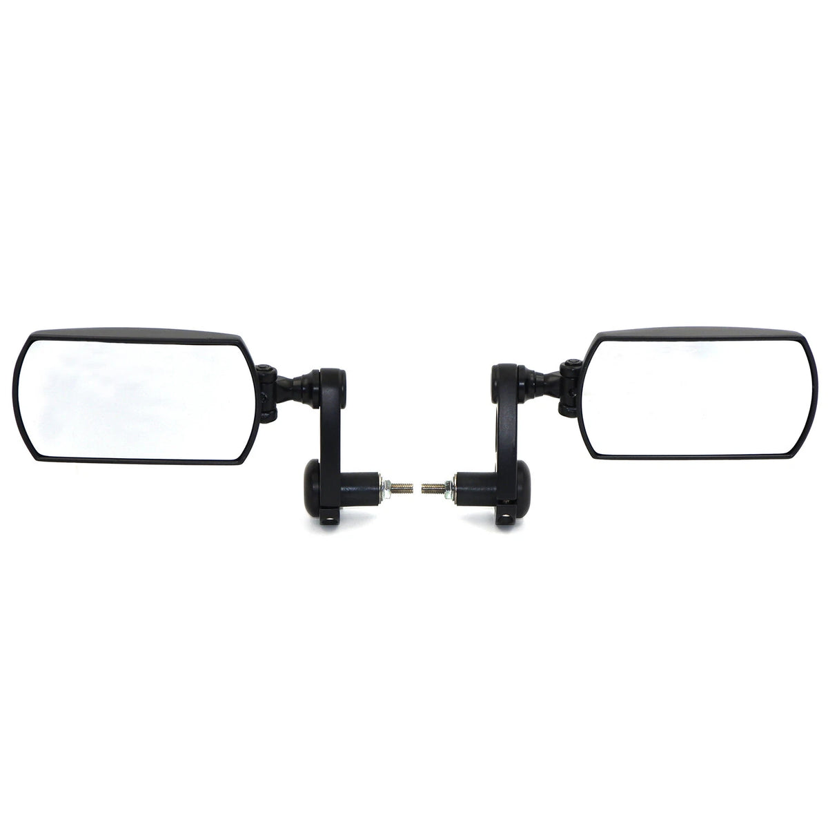 2X Black 7/8" 22mm Rectangle CNC Motorcycle Rear View Mirrors for
