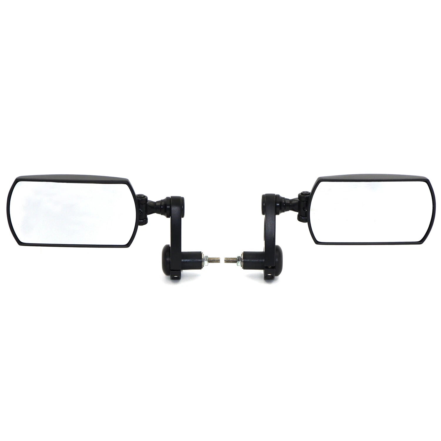 2X Black 7/8" 22mm Rectangle CNC Motorcycle Rear View Mirrors for