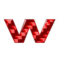 Red Lowercase Alphabet Letter Decals Stickers for