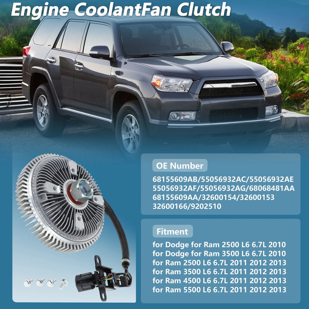Cooling Fan Clutch Replacement for Dodge Ram 2500 3500 (2011–2013)