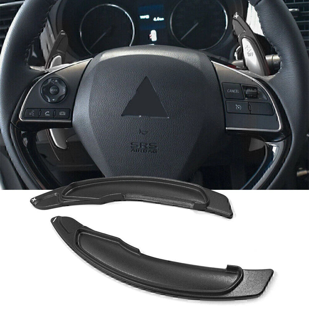 Alum Black Steering Wheel Paddle Shifter Extension for Mitsubishi Lancer Evo X (2008–2015)