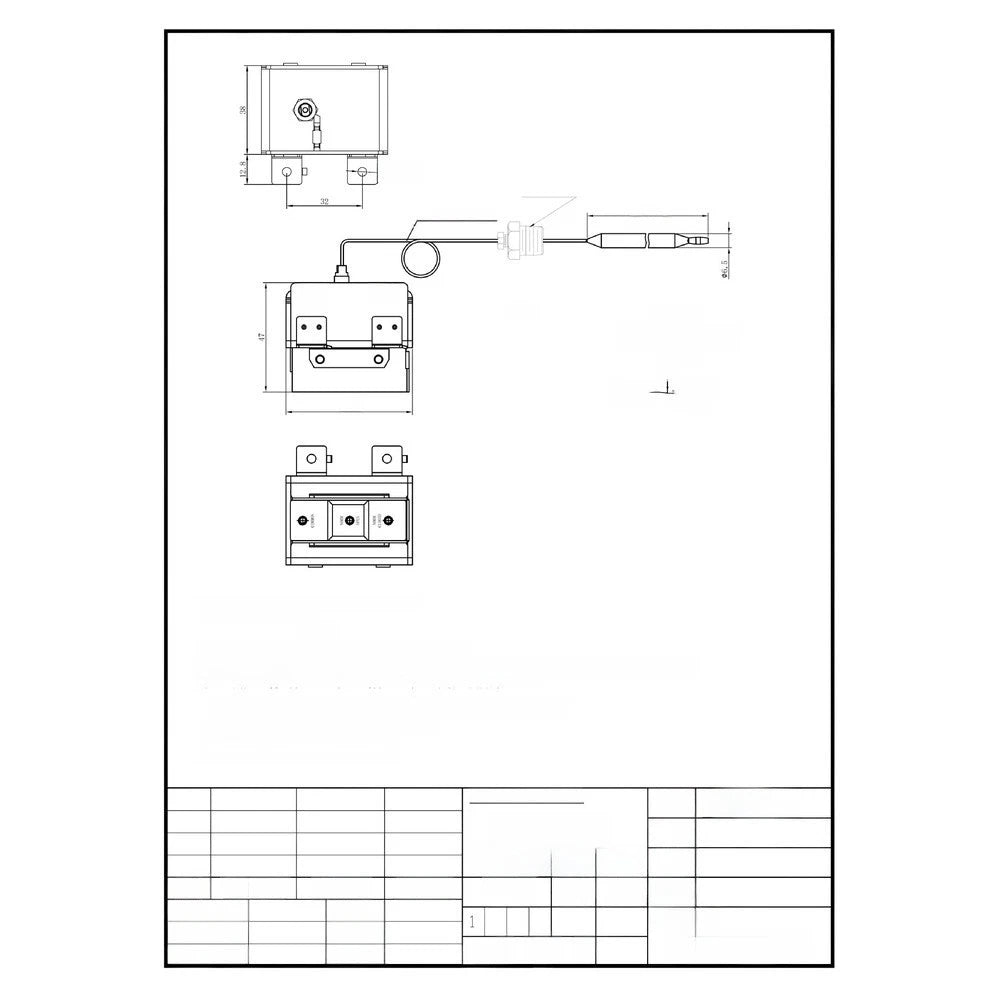 Limit Switch for Deep Fryer Safety Cutoff 3/8 MPT Thread