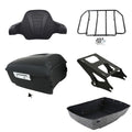 Matte Black King Trunk Backrest Mounting Rack for Harley Touring (2014–2026)