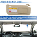 Right Side Sun Visor Replacement for Toyota Corolla (2014–2018) Beige