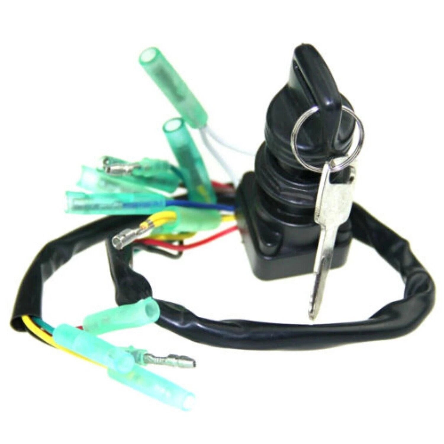 2Pcs Ignition Main Key Switch Set 703-82510-43-00 for Yamaha Outboard (N/A)