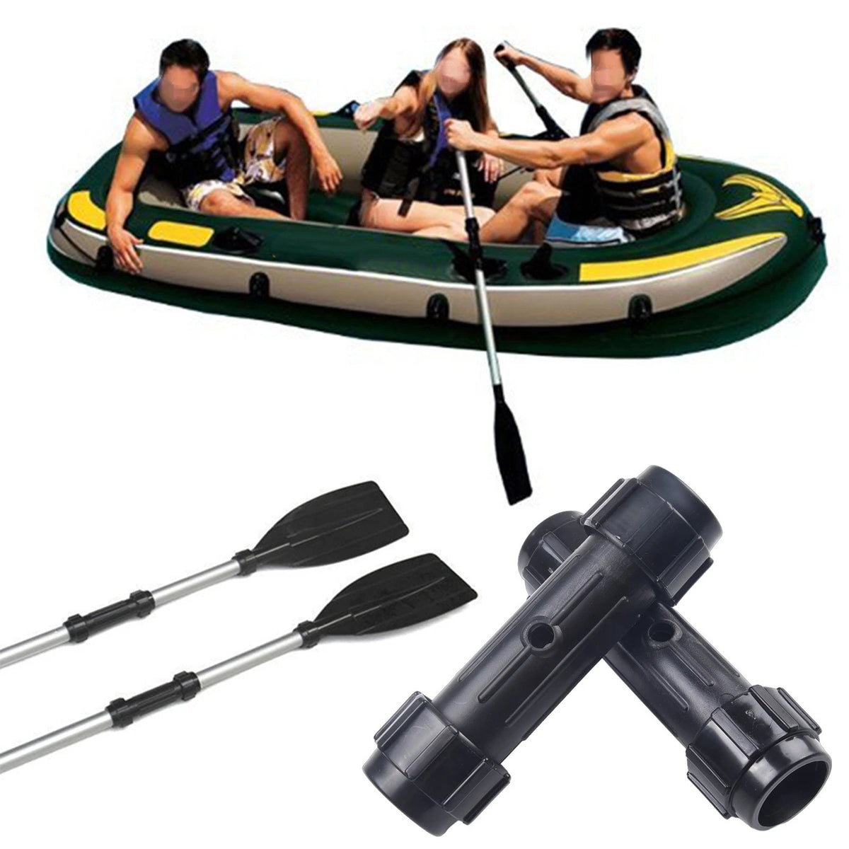 2X Paddle Connector for Kayaking Oars - Quick Release Joint