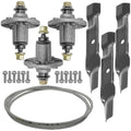 Deck Spindle Blade and Belt Kit for John Deere 145 155C D140 D150 D160 (2000–2008)