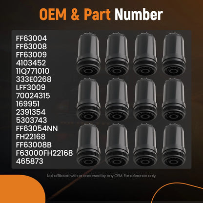12 Pack Diesel Fuel Filter for B-Series L-Series (2013–2020) FF63004 FF63008