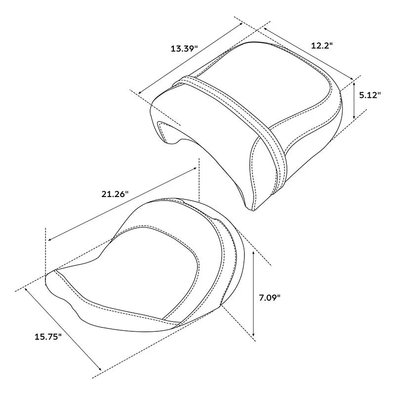Driver Passenger Seat for Indian Chief Classic Chieftain Springfield (2014–2023)