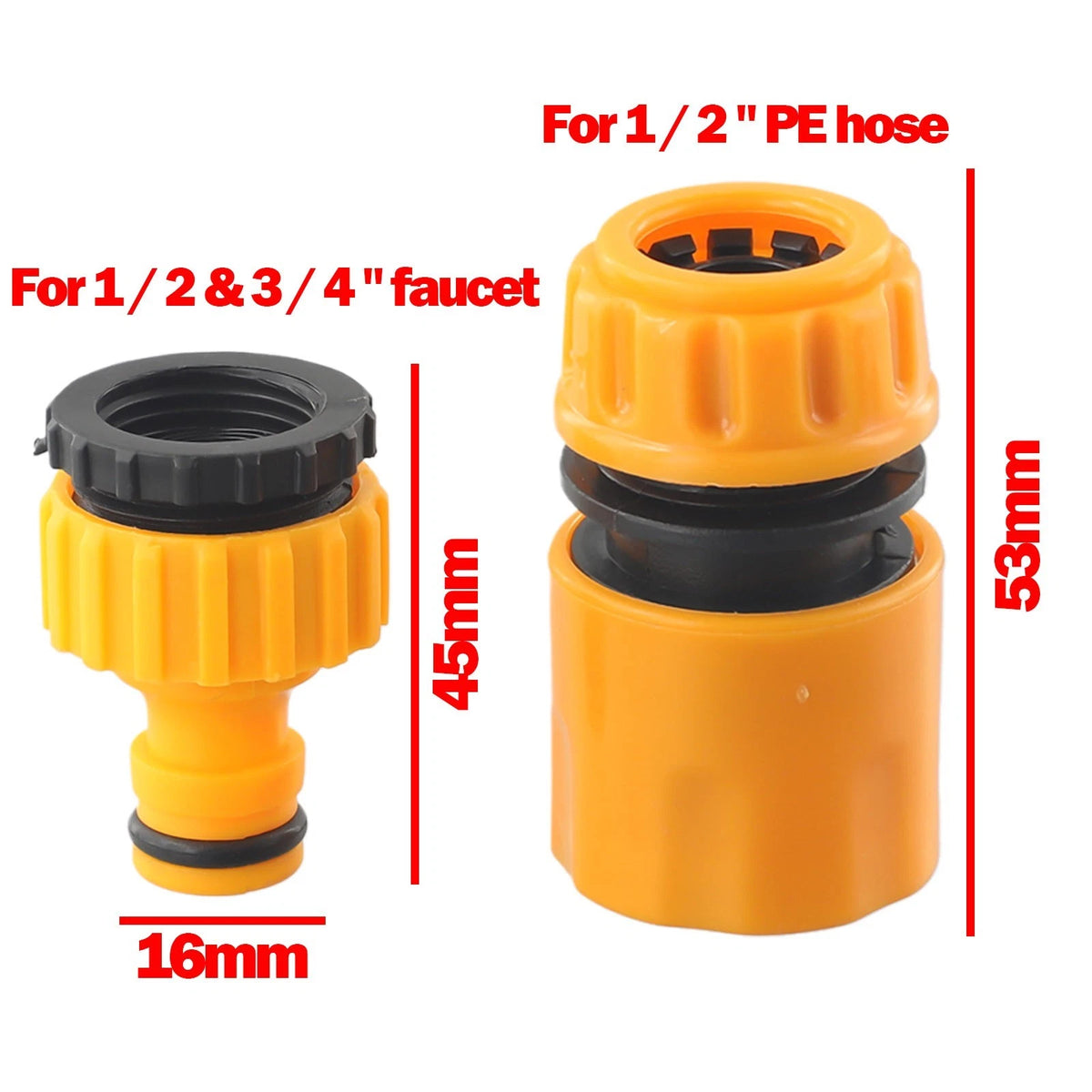 10x Quick Connect Adapter Fitting for Garden Tap Water Hose Pipe