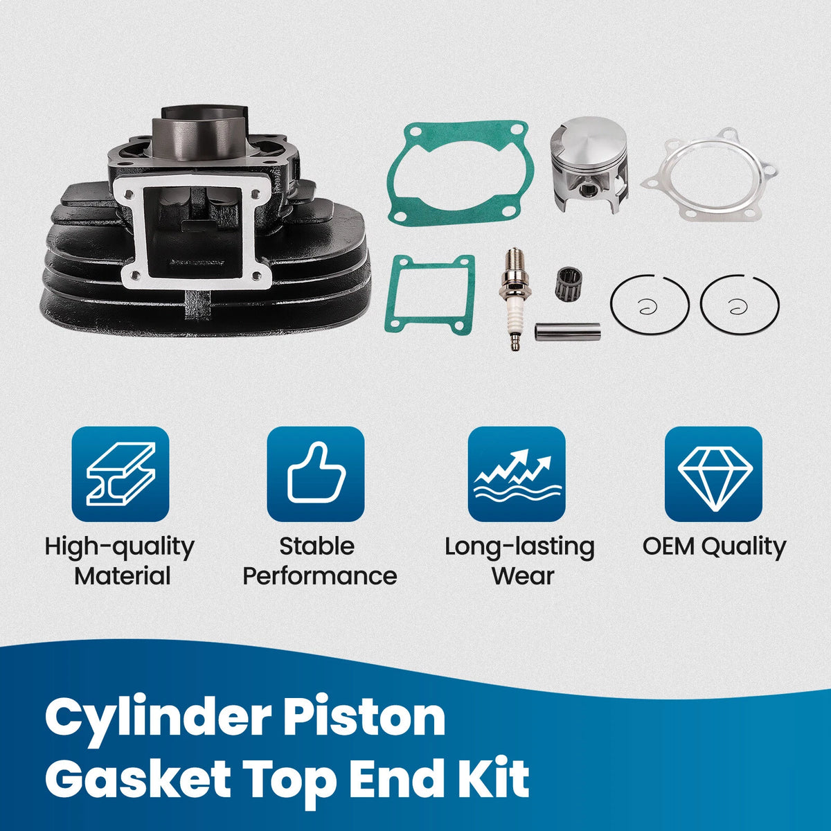 Top End Kit Set for Yamaha Blaster YFS200 (1988–2006) - Cylinder Piston Gasket