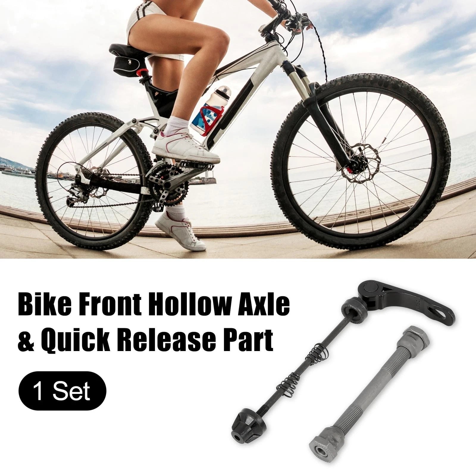 Front Wheel Quick Release Skewer 9.5mm for MTB BMX Bicycle Bike (—)