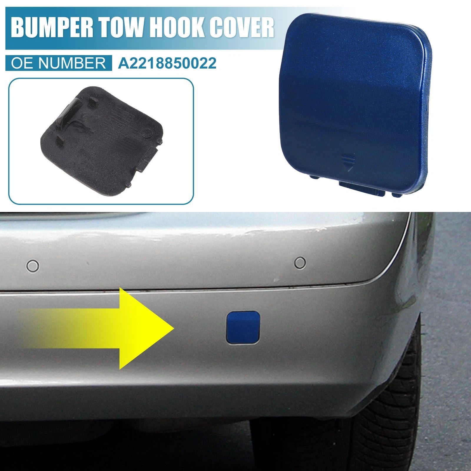 Rear Bumper Tow Hook Cover Replacement for Mercedes-Benz S-Class W221 (2010–2013)