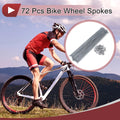 Set 14G Bicycle Spokes 275mm Carbon Steel Galvanized for 1 Wheel (72 Pack)