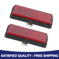 License Plate Reflector Universal Replacement for Motorcycles ATV (2 Pack) (—)