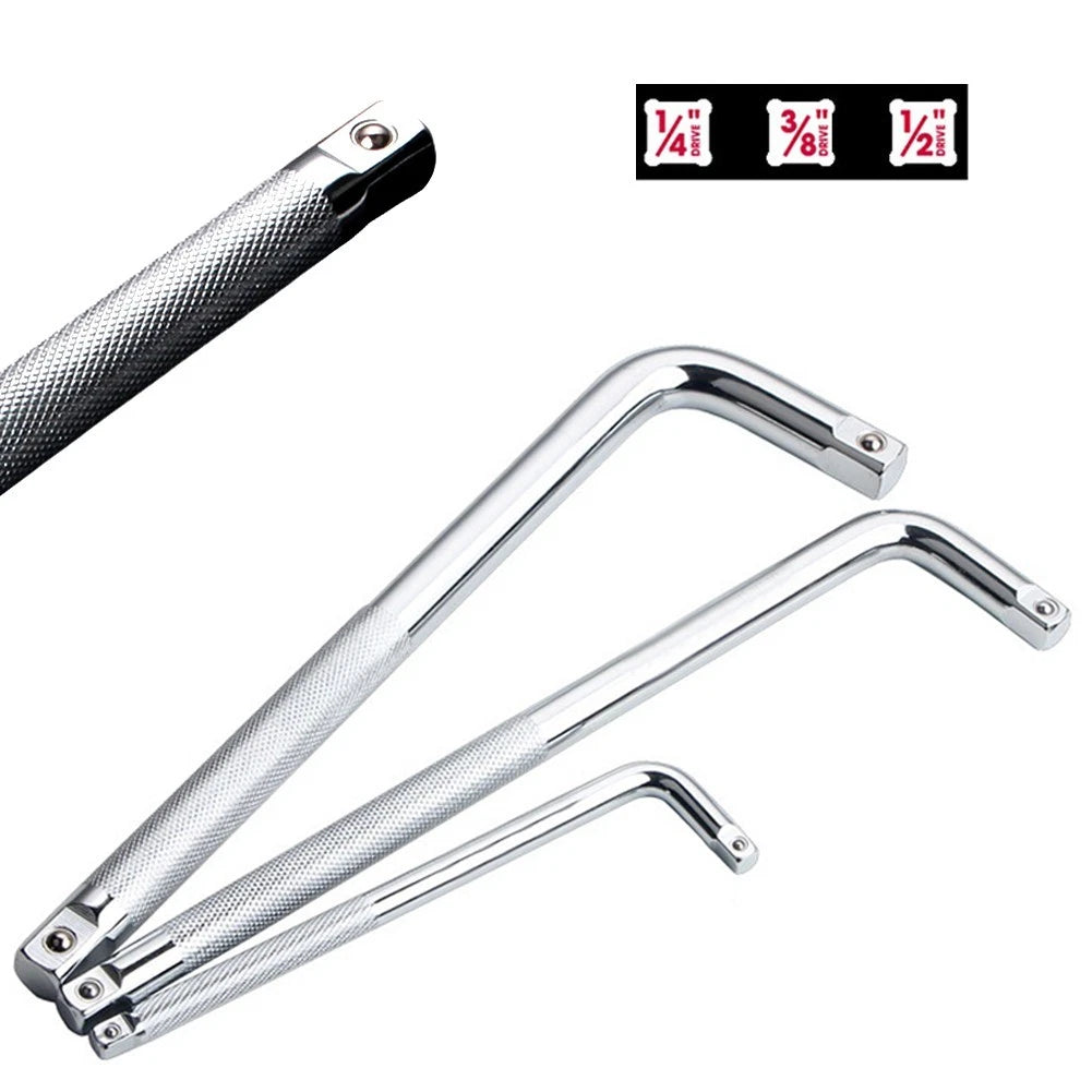 L Type Bent Bar Socket Wrench 1/2", 1/4", 3/8" Chrome Vanadium Steel