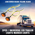 Truck LED Trailer Marker Lights 24V Plastic Waterproof Yellow 2-Pack (2 pcs)