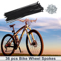 Bicycle Spoke Nipple Set 13G 45 Steel Black 165mm Universal (Universal)