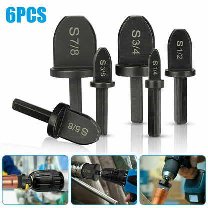 Set of 6 Air Conditioner Copper Tube Expander Swaging Tool Drill Bit