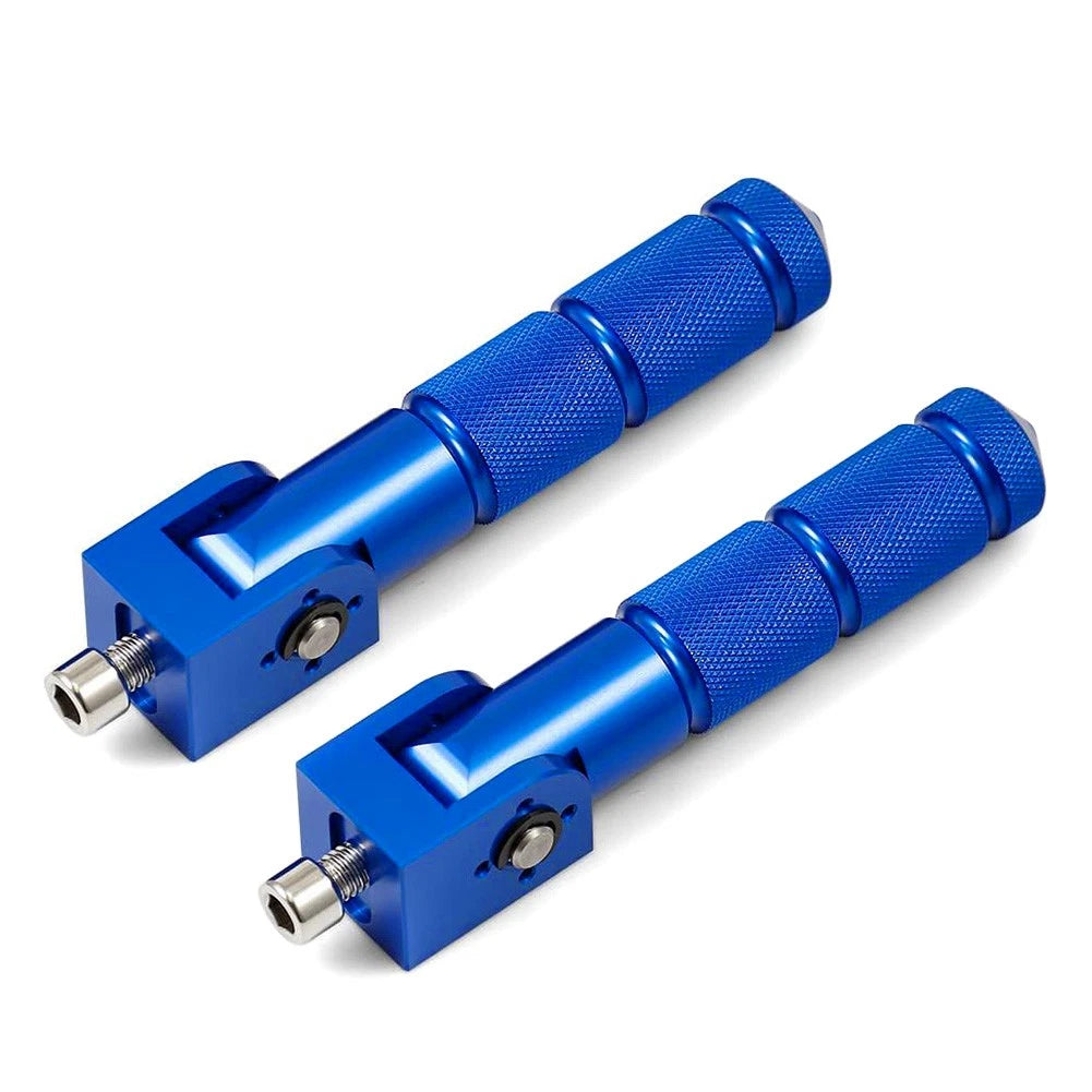 CNC Folding Foot Pegs Rear Set for Universal Motorcycle (All Years) - Blue