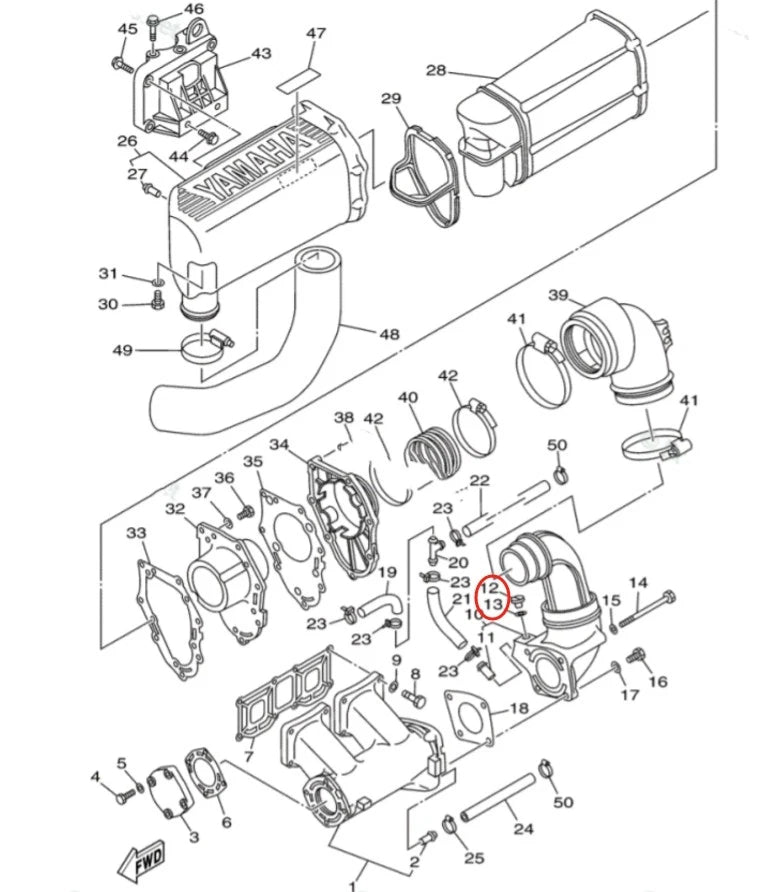 2X Slot Head Drain Fill Plug Screw & Gasket Kit for Yamaha Outboards (Lower Unit)