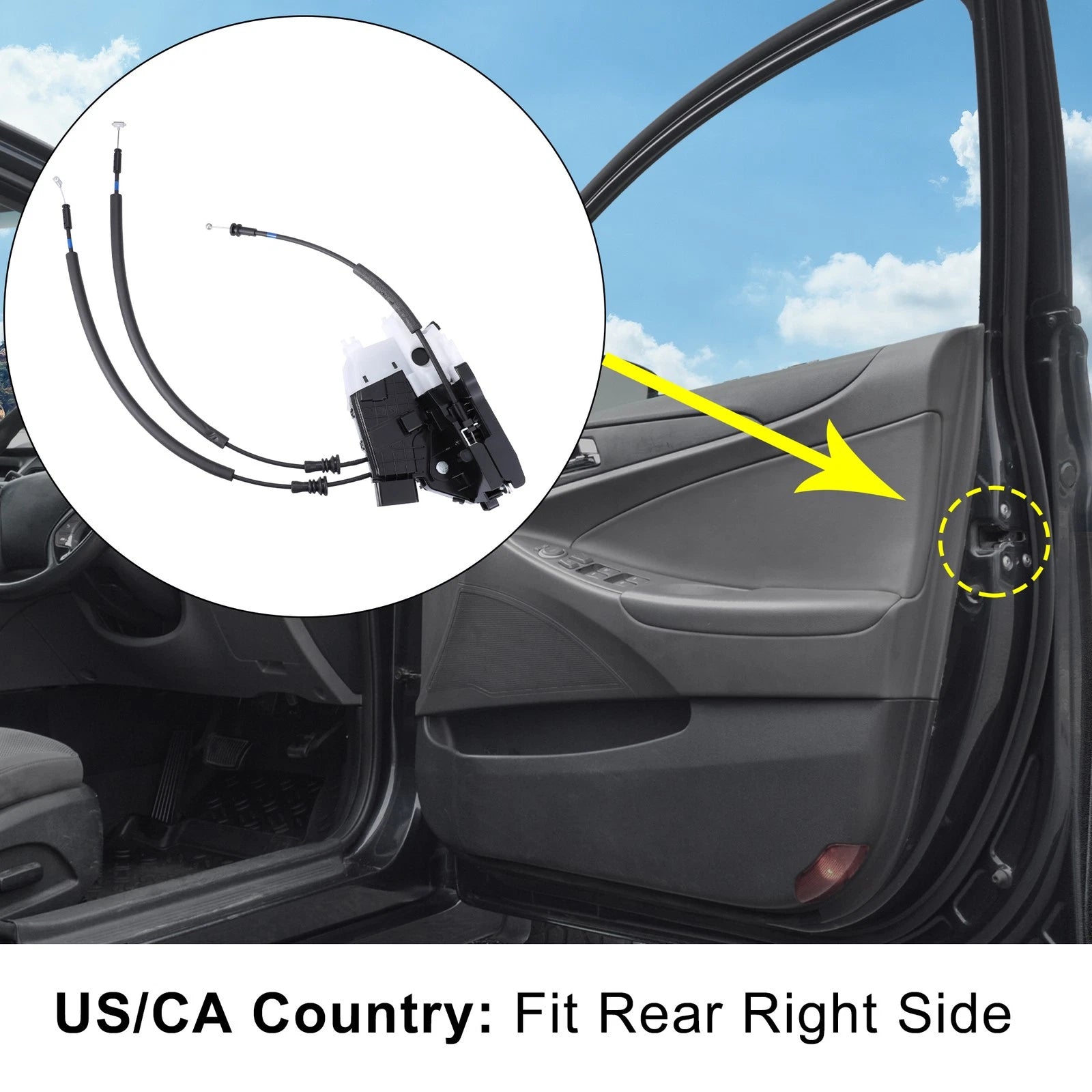 Rear Left Door Latch Lock Actuator Assembly for Hyundai Tucson 2016–2019