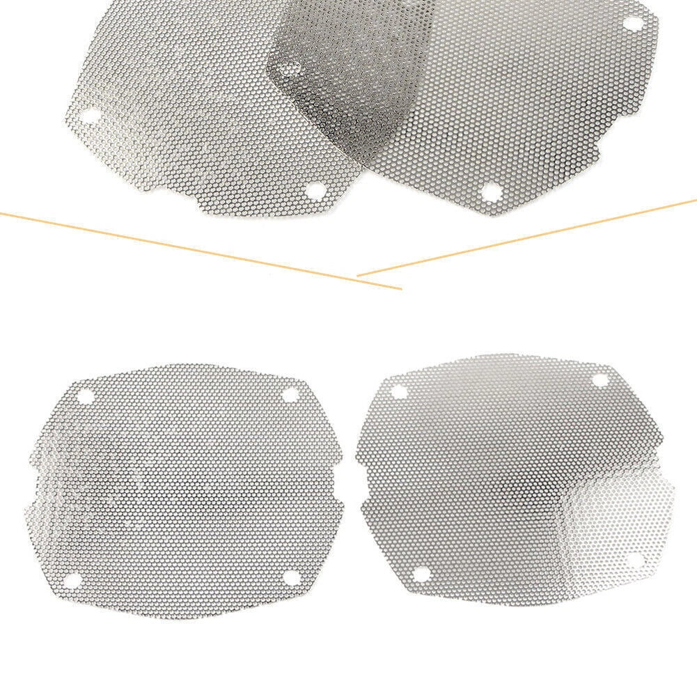 Front Fairing Mesh Speaker Grilles Chrome for Harley Dresser FLH/T Electra Glide