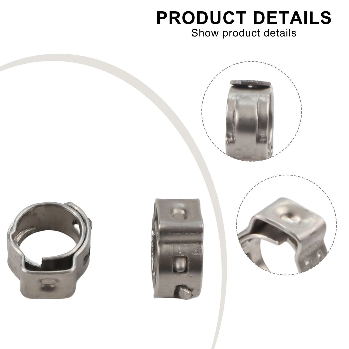 25pcs Stainless Steel Hose Clamps for DIY and Repair Projects