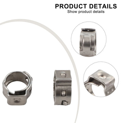 25pcs Stainless Steel Hose Clamps for DIY and Repair Projects