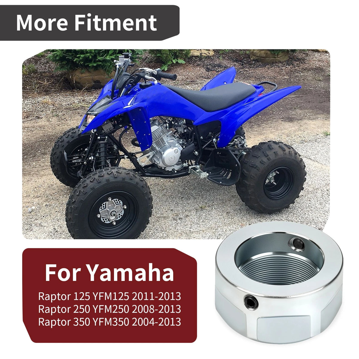 Rear Axle Lock Nut for Yamaha Raptor 250 YFM250R (2008–2013)