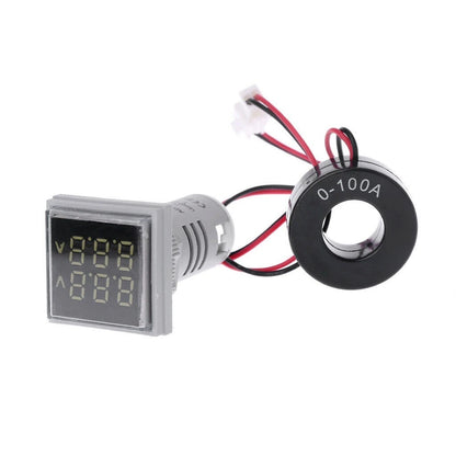 0-100A LED Digital Voltmeter Ammeter Dual Display Current Meter for Vehicles