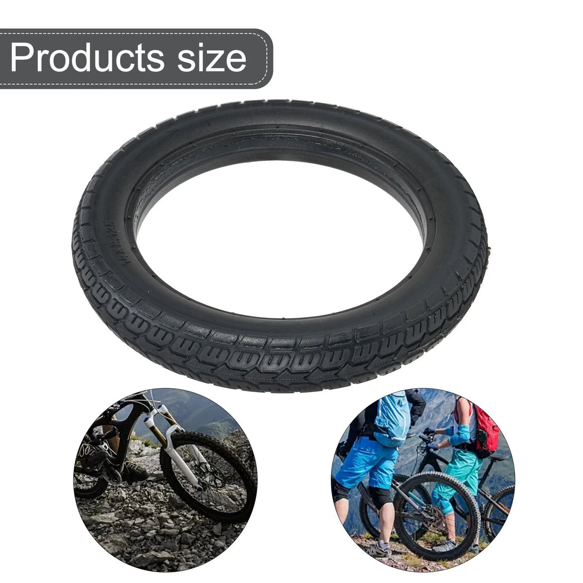 Solid Tire Rubber 14in 4x2.125 (57-254) for