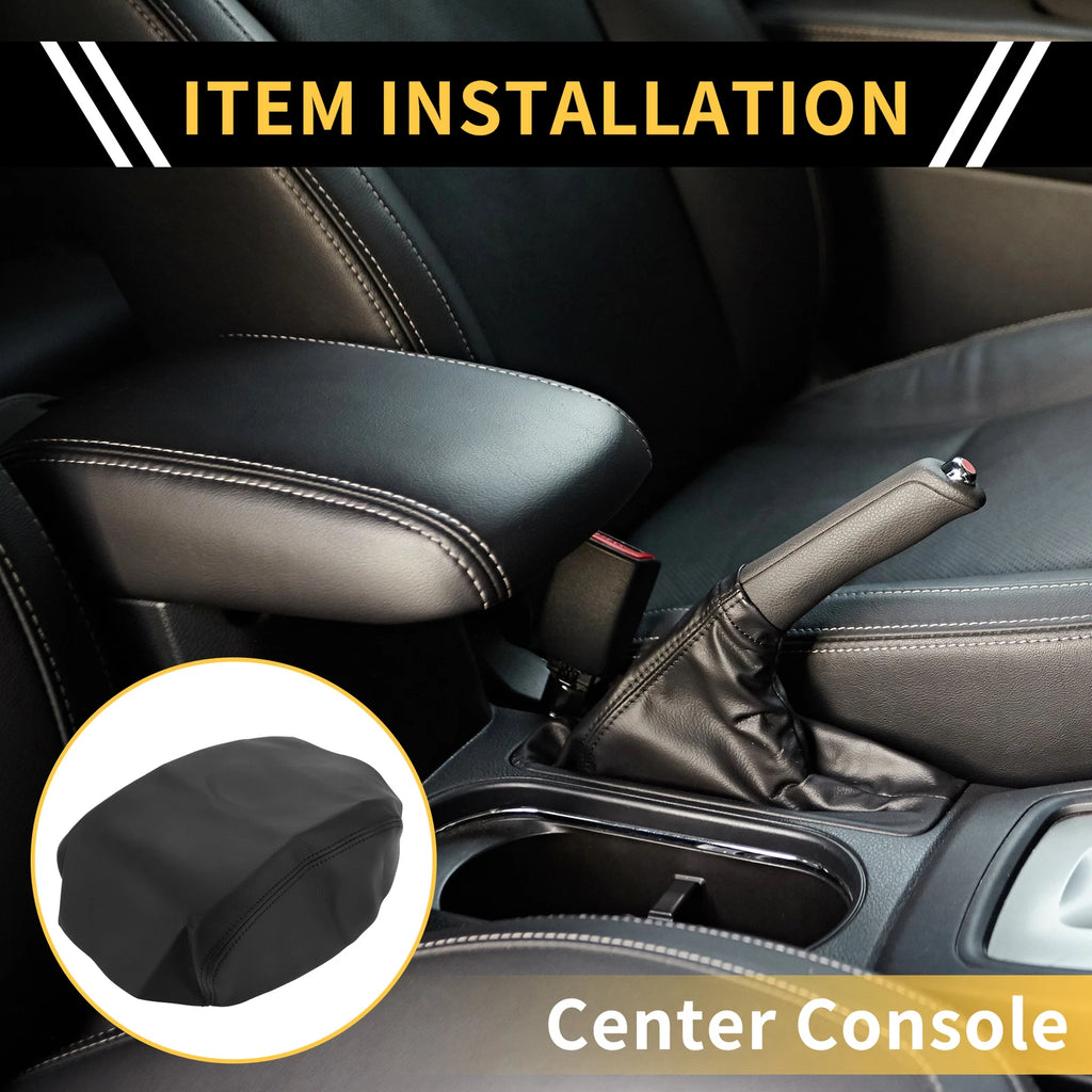 Center Console Cover for Honda Ridgeline (2006–2014) Microfiber Leather Black