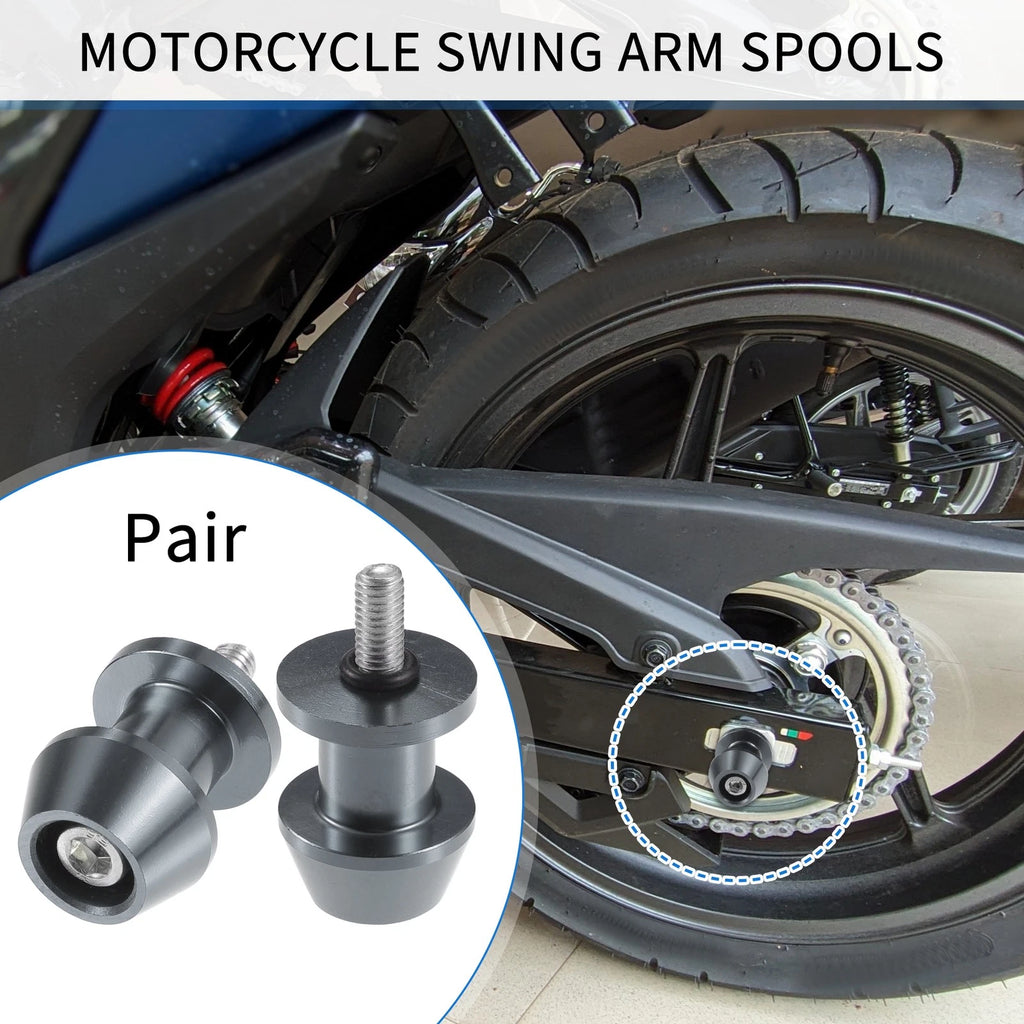 Motorbike Swingarm Spools 6mm CNC Replacement for Universal (2000–2025)