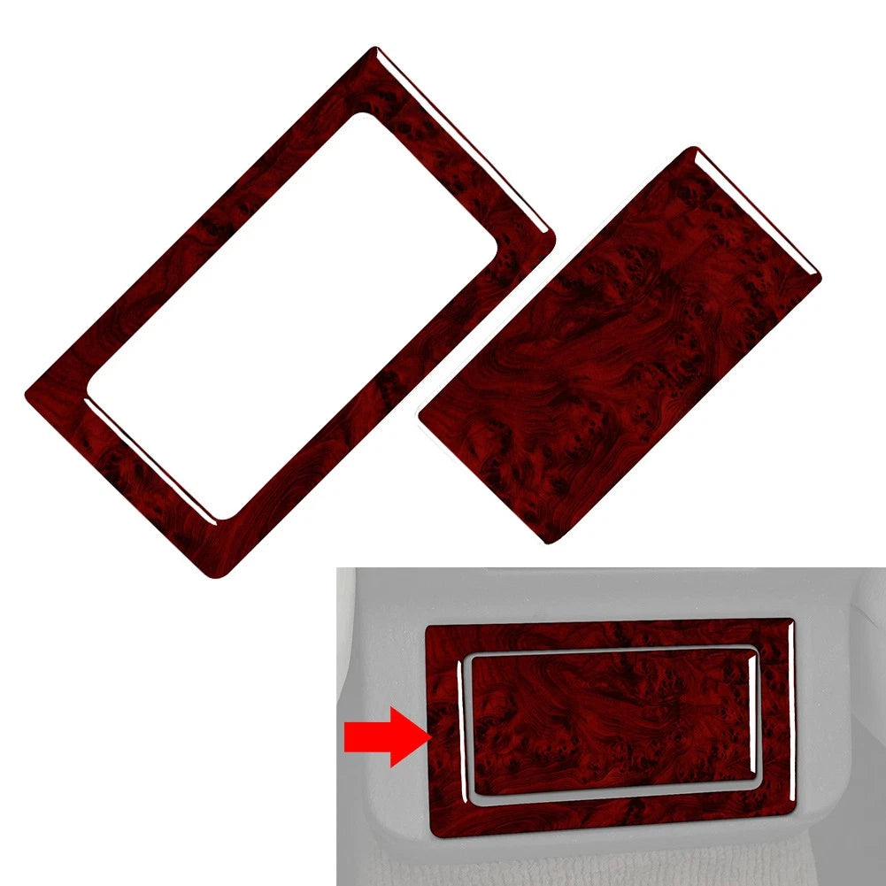 Red Wood Grain Rear Storage Box Panel Cover Trim for BMW 3 Series E36 (1994–1996)