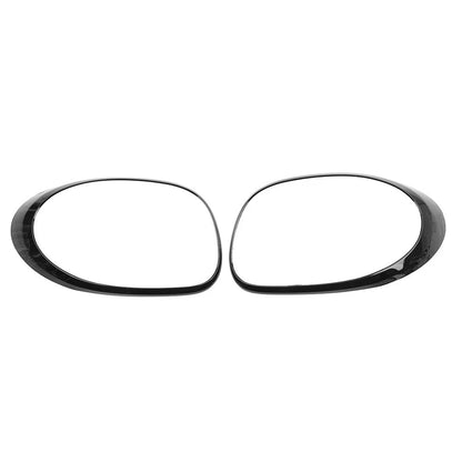 1 Pair Tail Light Trim with Trim Ring for Fiat 500L (2014–2020) Gloss Black