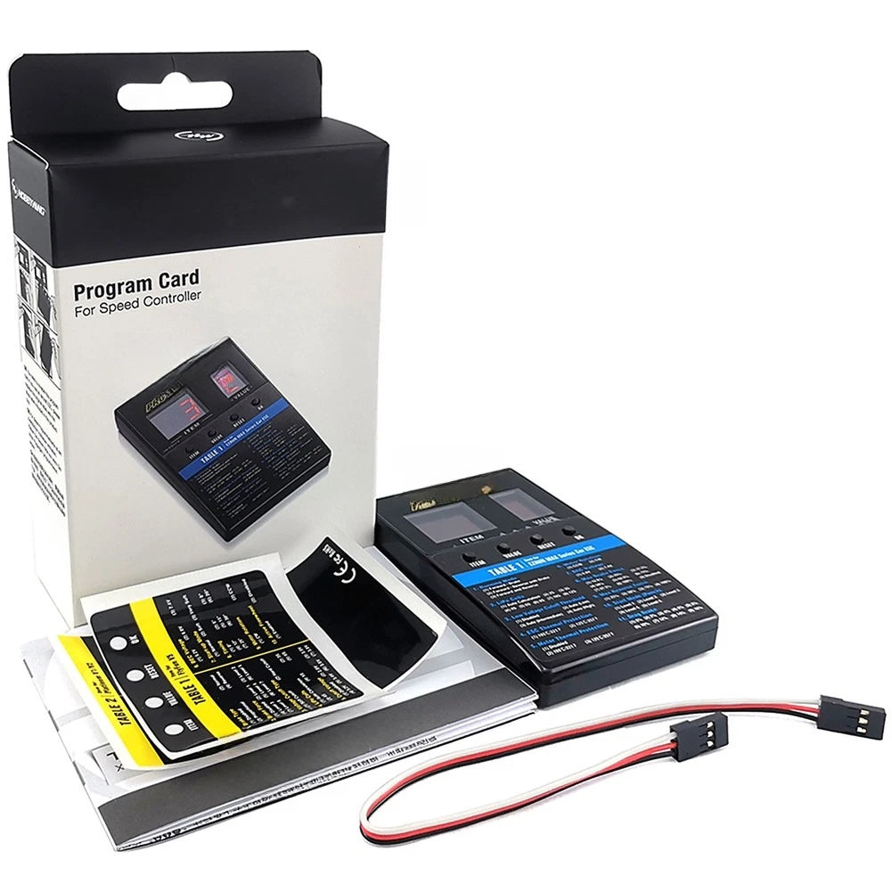 LED programming card box for brushless ESCs (RC marine applications)