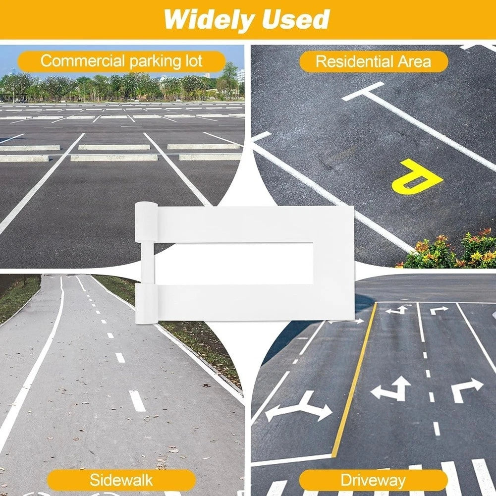 4x 88 Inch Parking Line Stencil Heavy Duty Silicone for Commercial Use