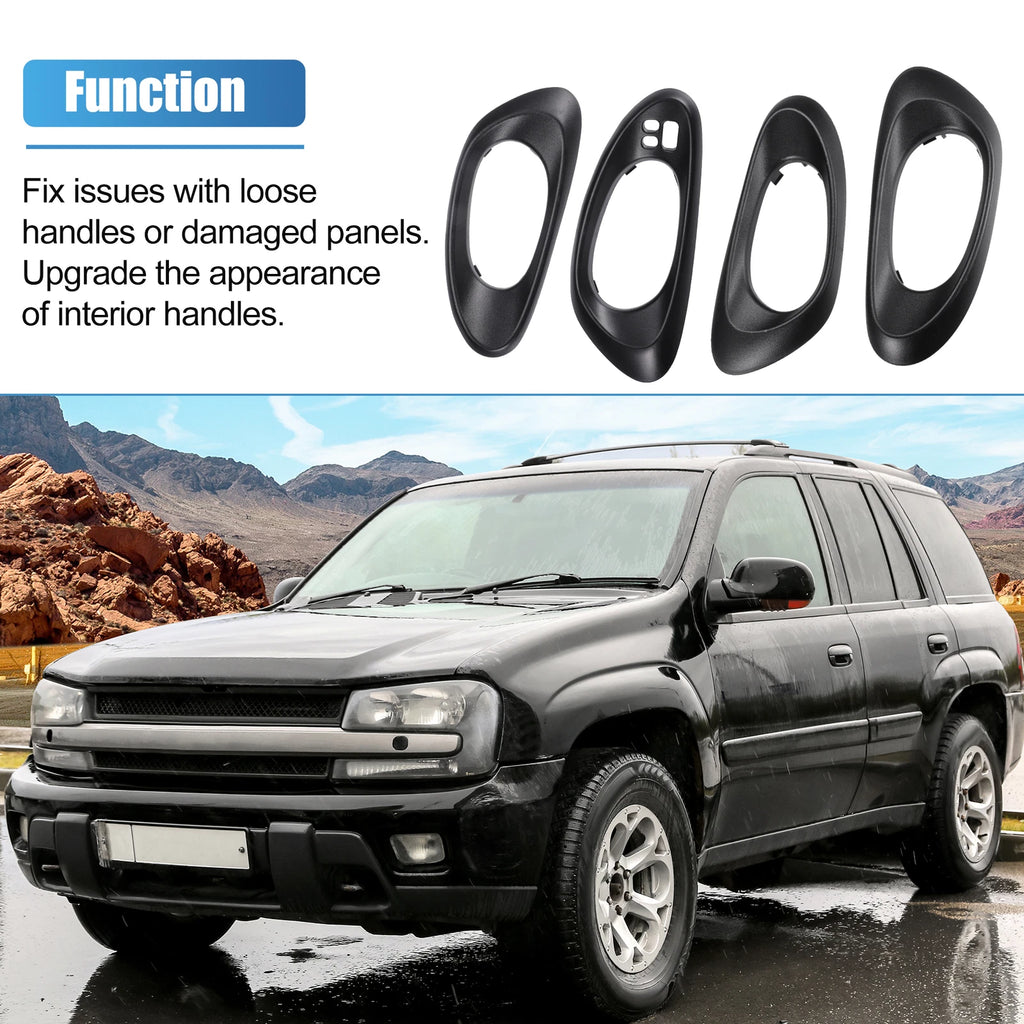 Set of 2 Interior Left Right Side Handle Covers for Chevy Trailblazer (2002–2009)