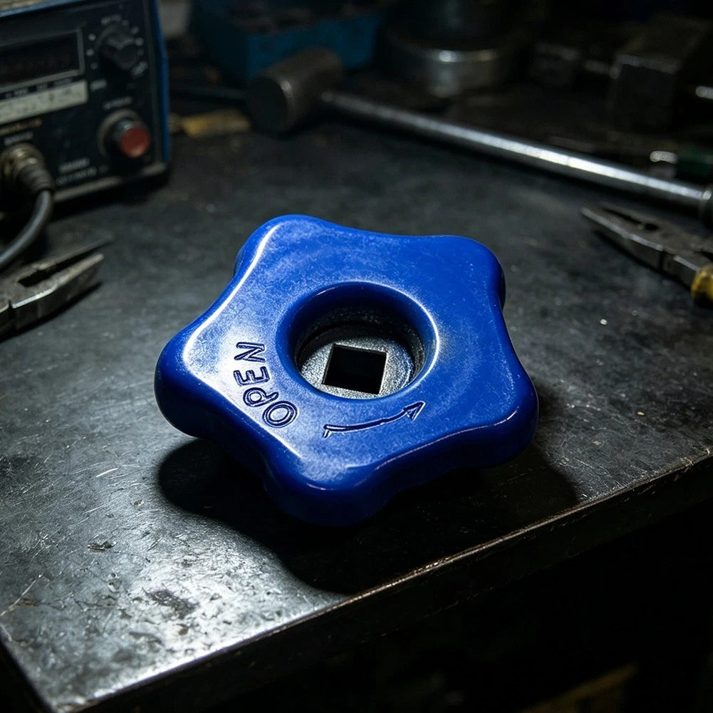 Replacement Handwheel Handle for Argon Oxygen Cylinder Valves 8mm Blue Metal