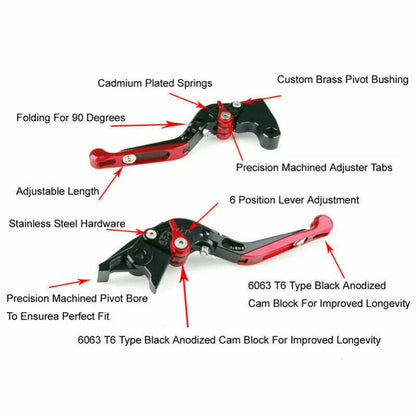 Adjustable Folding Brake Clutch Levers for Moto Guzzi Aprilia (T9)