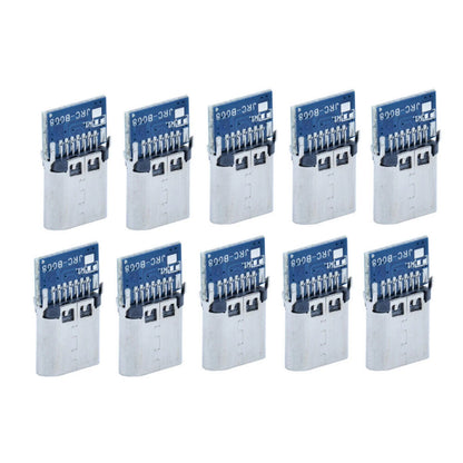 Set of 10 USB 3.1 Type-C 14 Pins Female Socket Receptacle Adapter