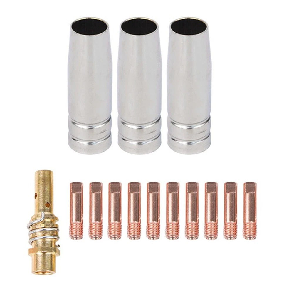 14 Piece MIG Welding Accessories Set for 15AK Torch Nozzles 0.9mm