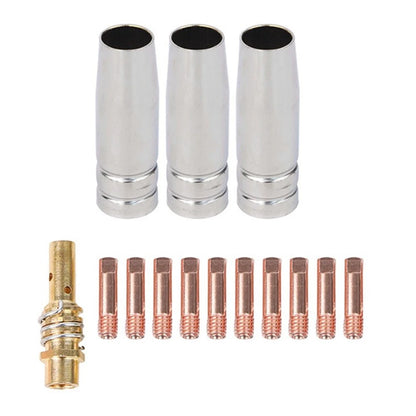 14 Piece MIG Welding Accessories Set for 15AK Torch Nozzles 0.9mm