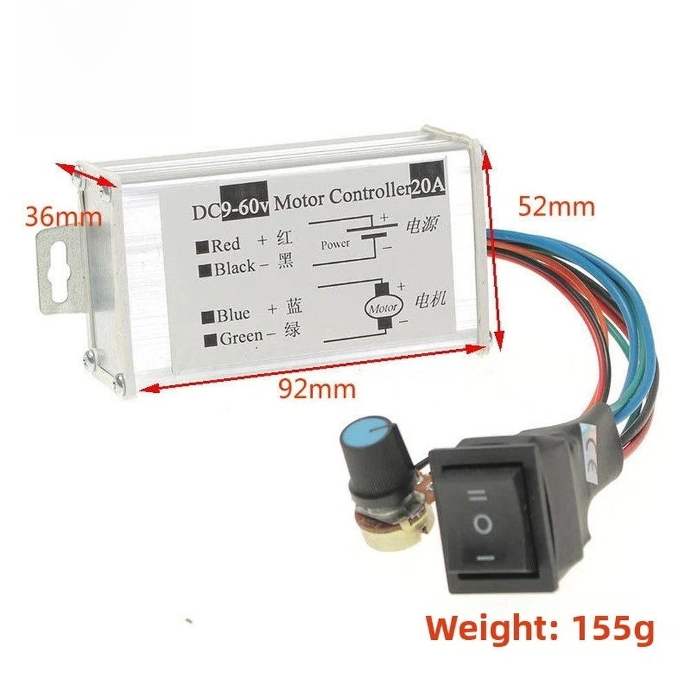 DC Motor Controller Input 9-60V for 12V 24V 36V Systems